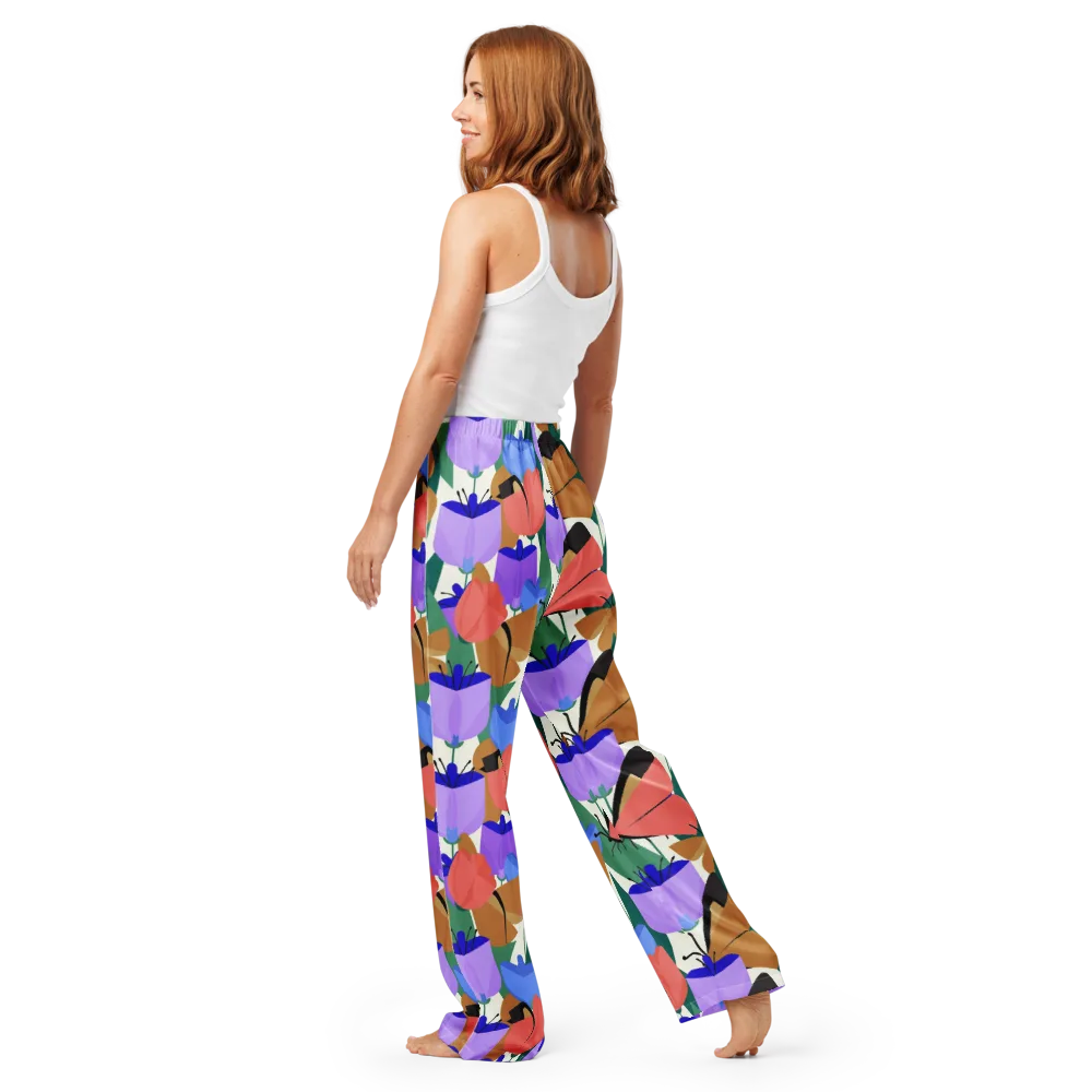Butterfly Conservatory on Women's Pajama Pants — Back