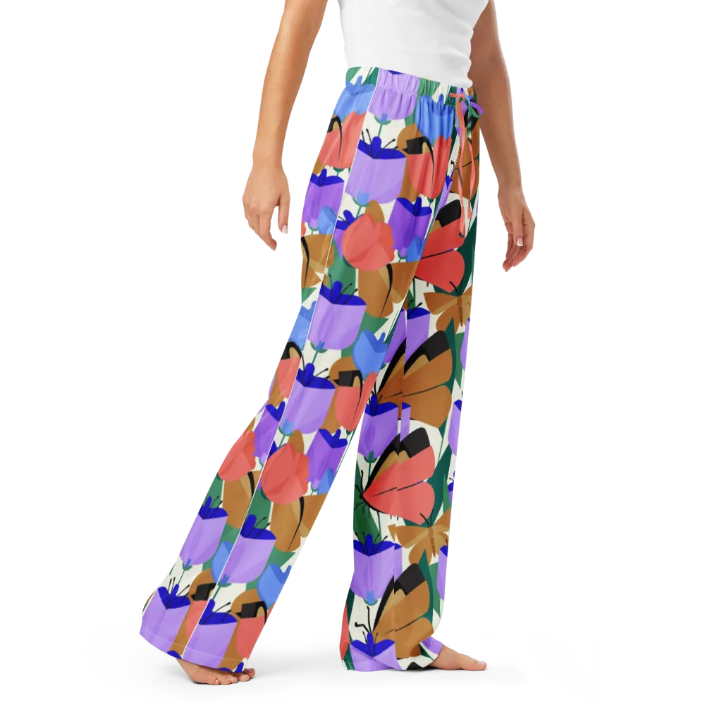 Butterfly Conservatory on Women's Pajama Pants — Right Front