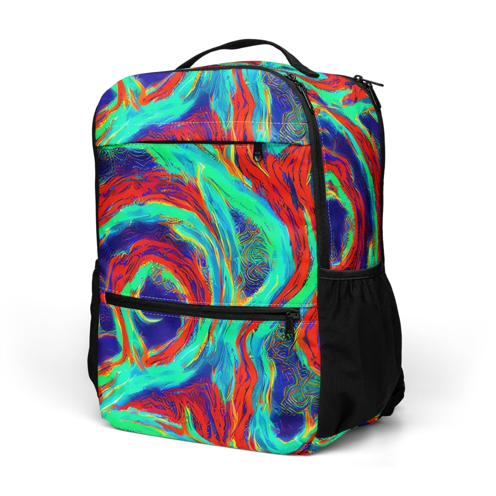 Cerulean Cyclone on Utility Backpack — Left Front