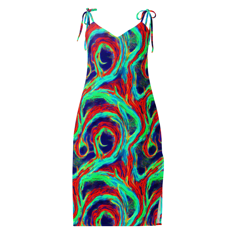 Cerulean Cyclone on Slip Dress — Front