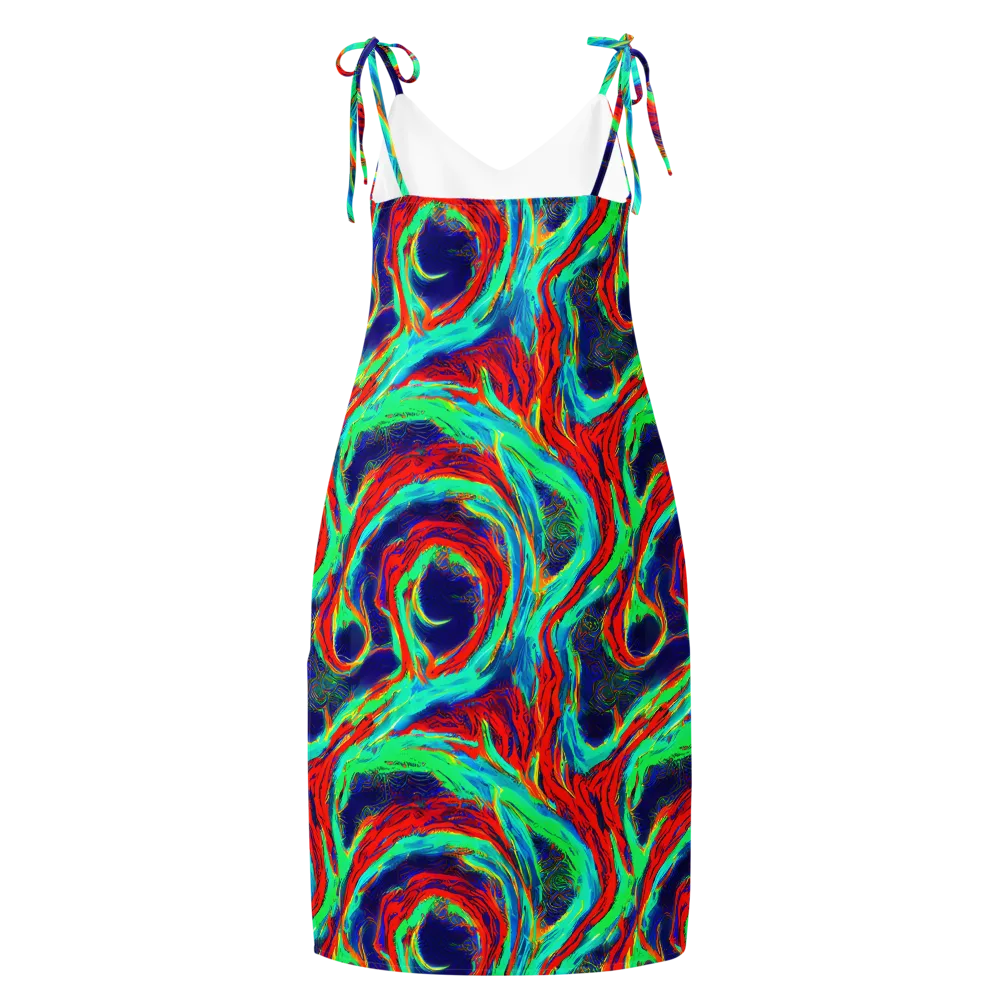 Cerulean Cyclone on Slip Dress — Back