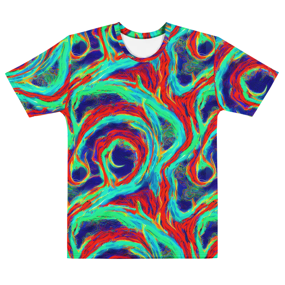 Cerulean Cyclone on Men's Cotton Crew Neck T-Shirt — Front