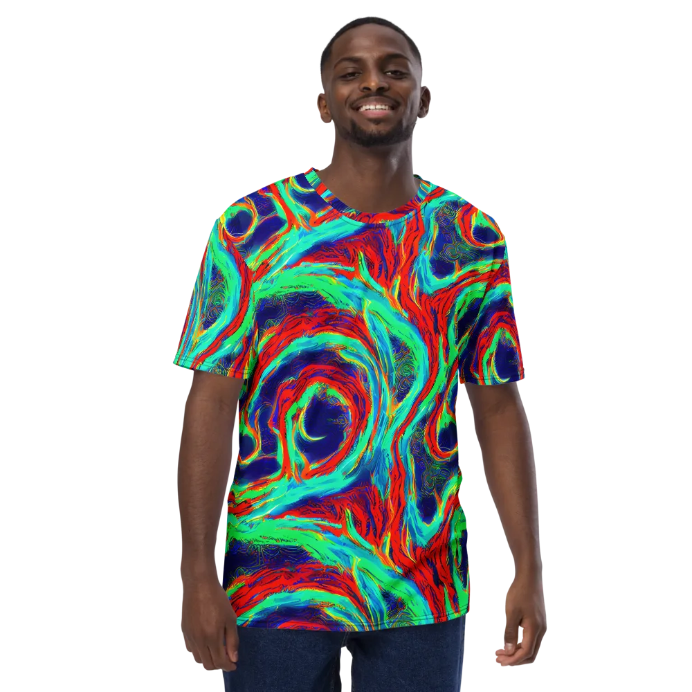 Cerulean Cyclone on Men's Crew Neck T-Shirt — Front