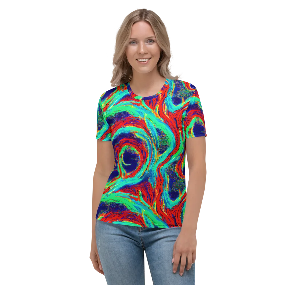 Cerulean Cyclone on Women's Crew Neck T-Shirt — Front