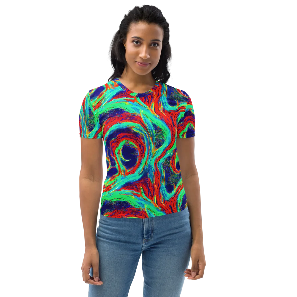 Cerulean Cyclone on Women's Crew Neck T-Shirt — Front