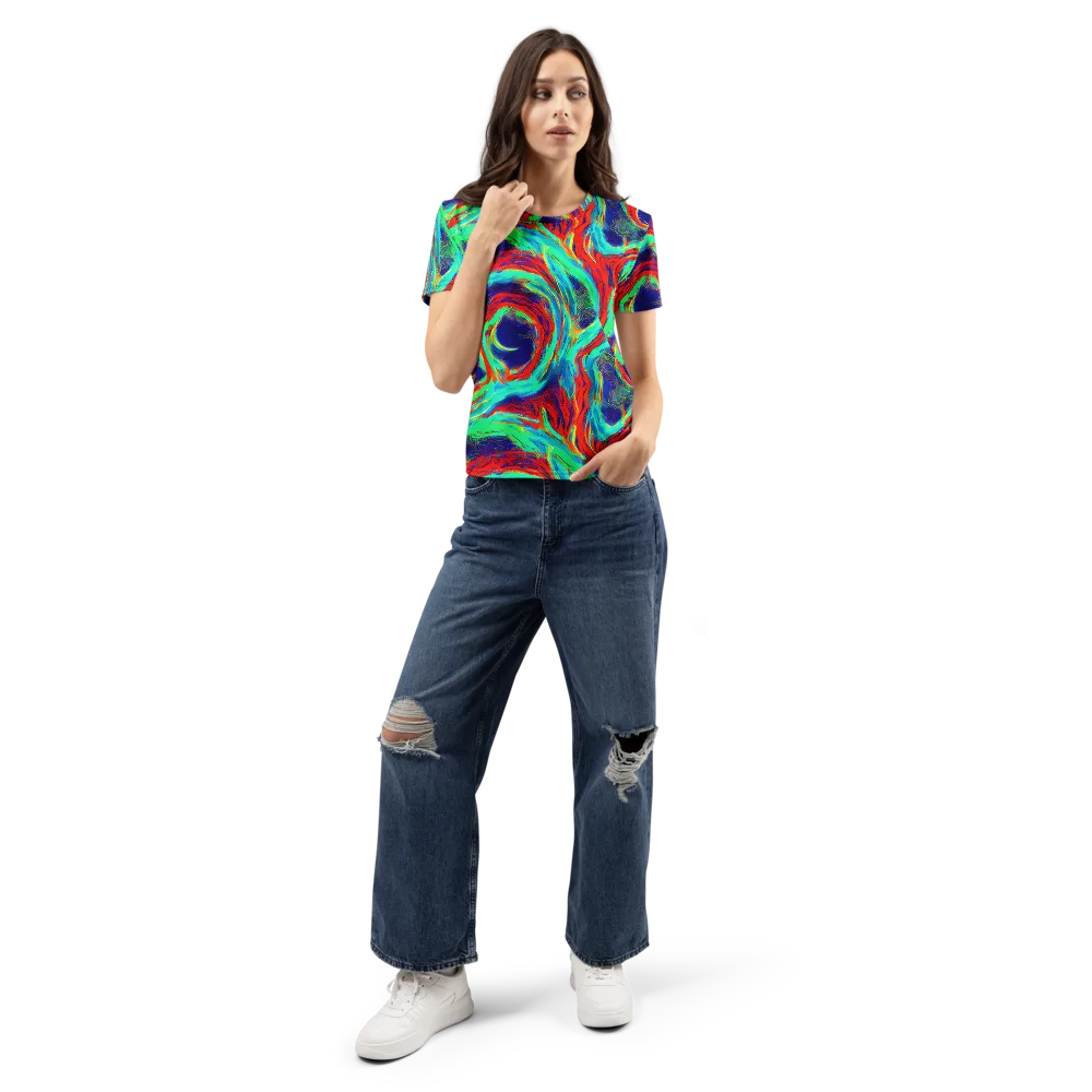 Cerulean Cyclone on Women's Crew Neck T-Shirt — Front