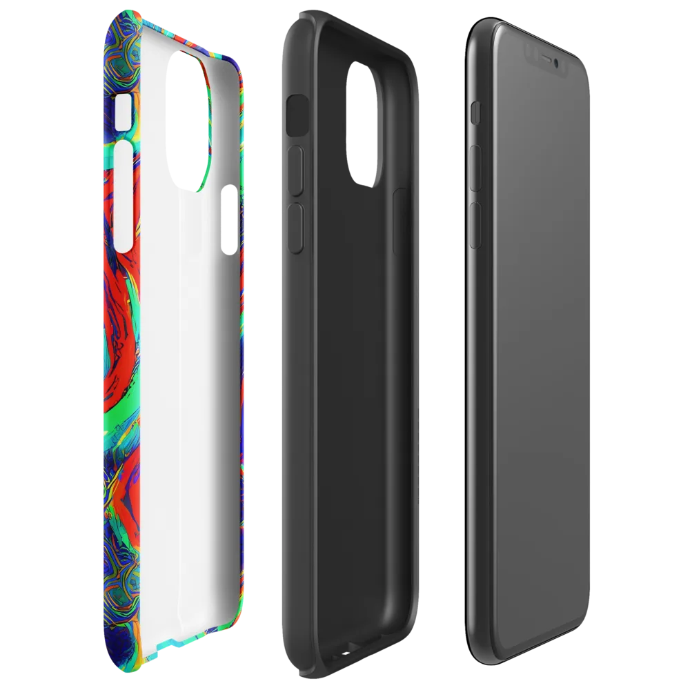 Cerulean Cyclone on Tough Case for iPhone® — Right