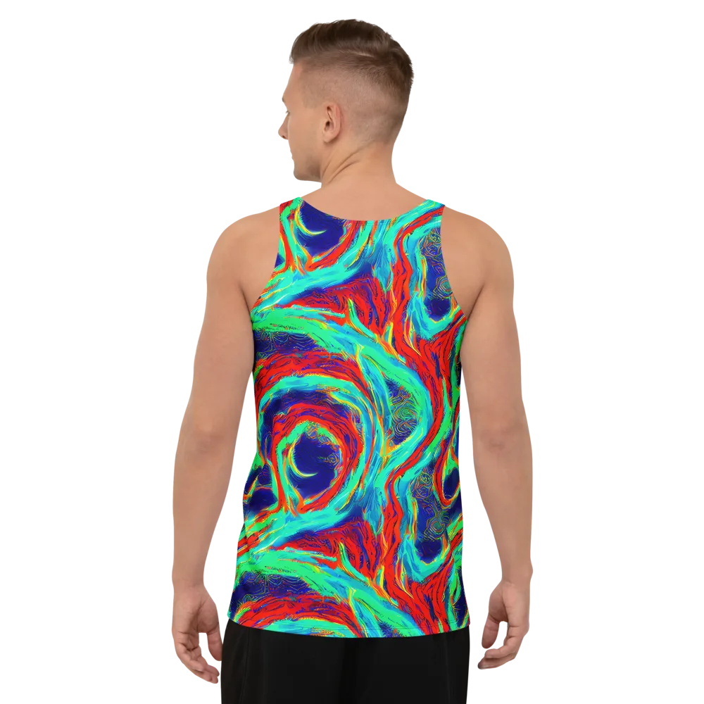 Cerulean Cyclone on Men's Tank Top — Back