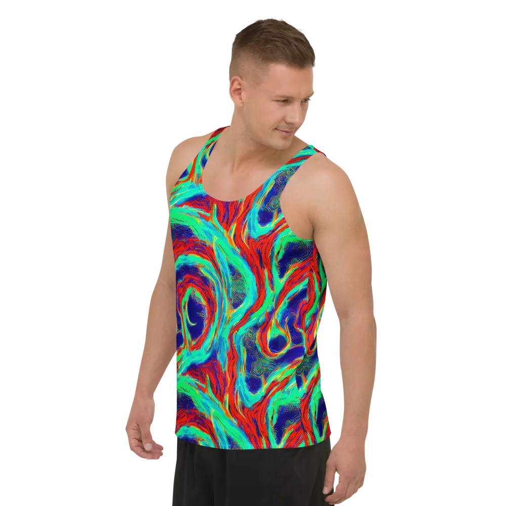 Cerulean Cyclone on Men's Tank Top — Left Front