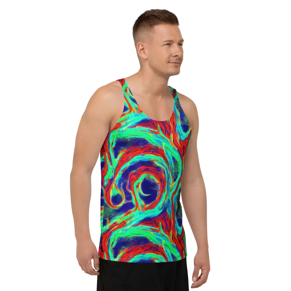 Cerulean Cyclone on Men's Tank Top — Right Front