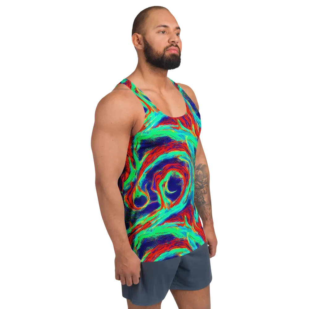 Cerulean Cyclone on Men's Tank Top — Right Front