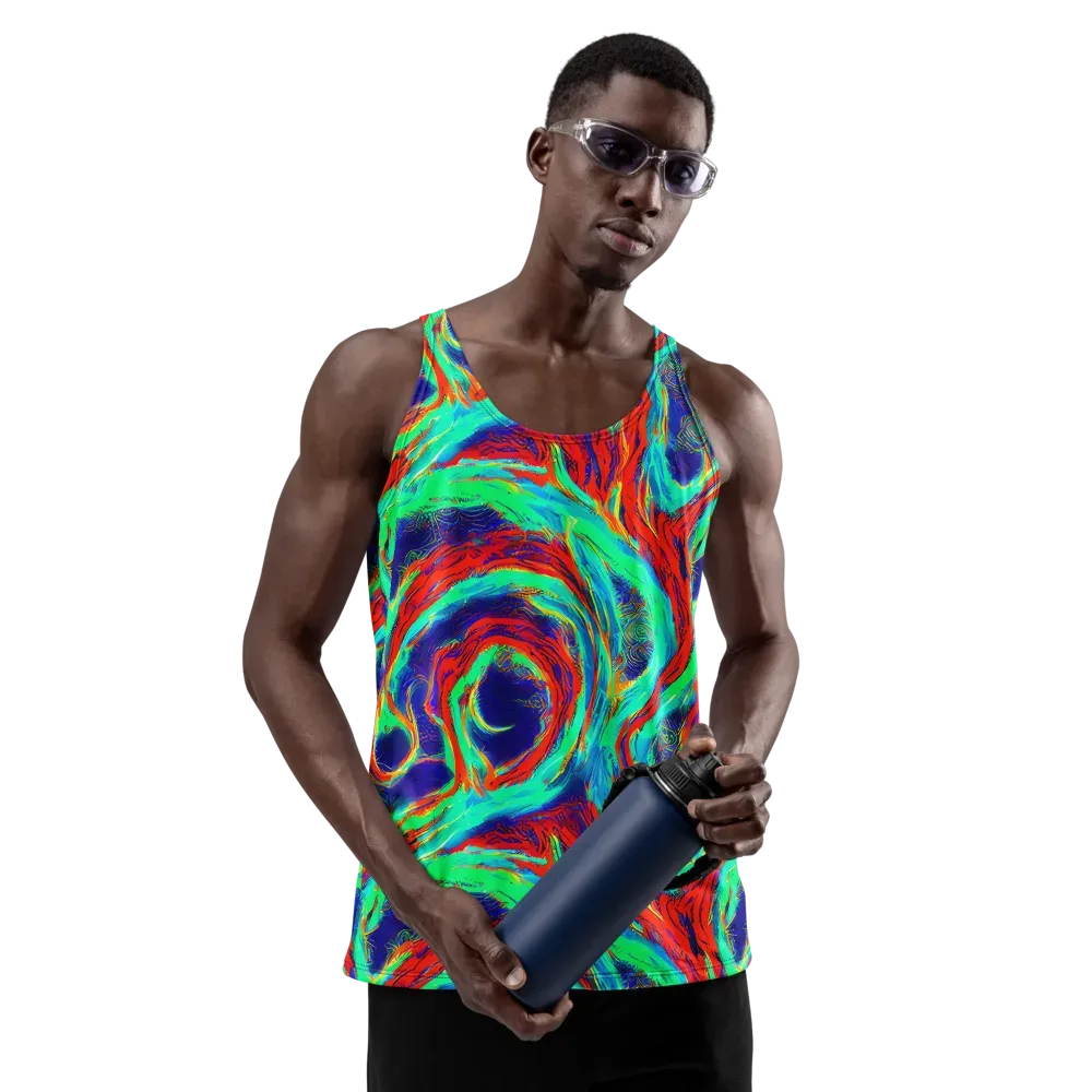 Cerulean Cyclone on Men's Tank Top — Front