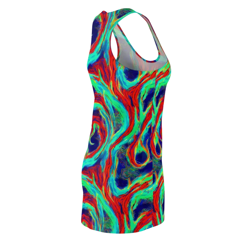 Cerulean Cyclone on Racerback Dress — Back Side