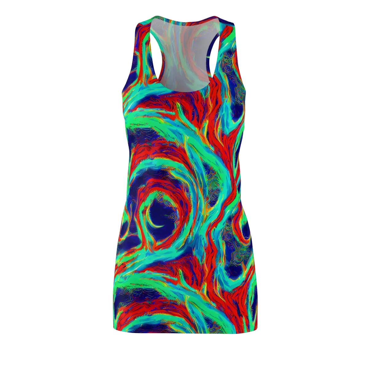 Cerulean Cyclone on Racerback Dress — Front