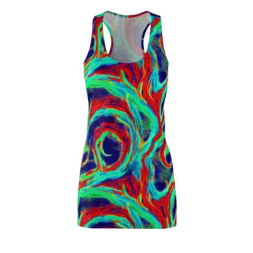 Cerulean Cyclone on a Racerback Dress