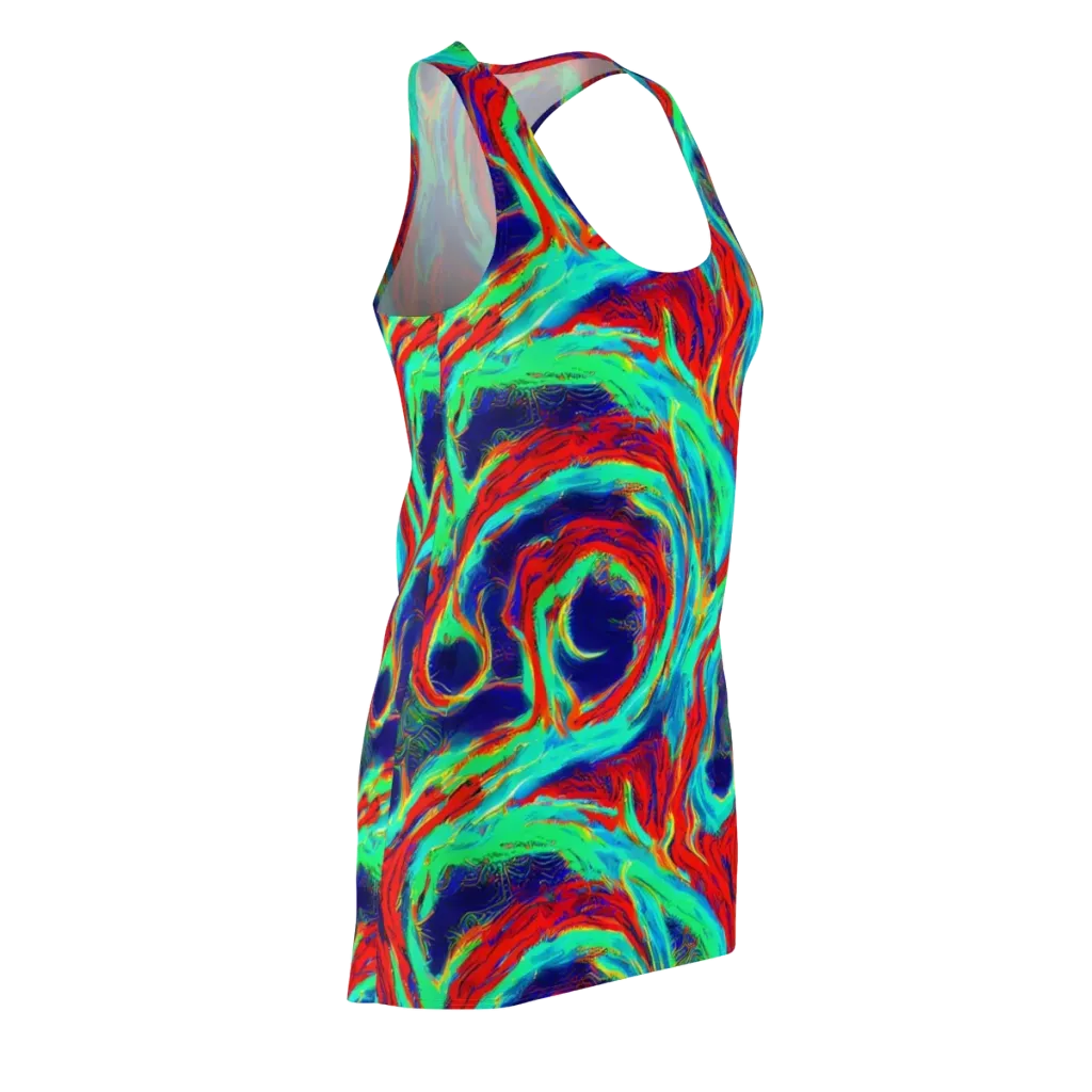 Cerulean Cyclone on Racerback Dress — Front Side