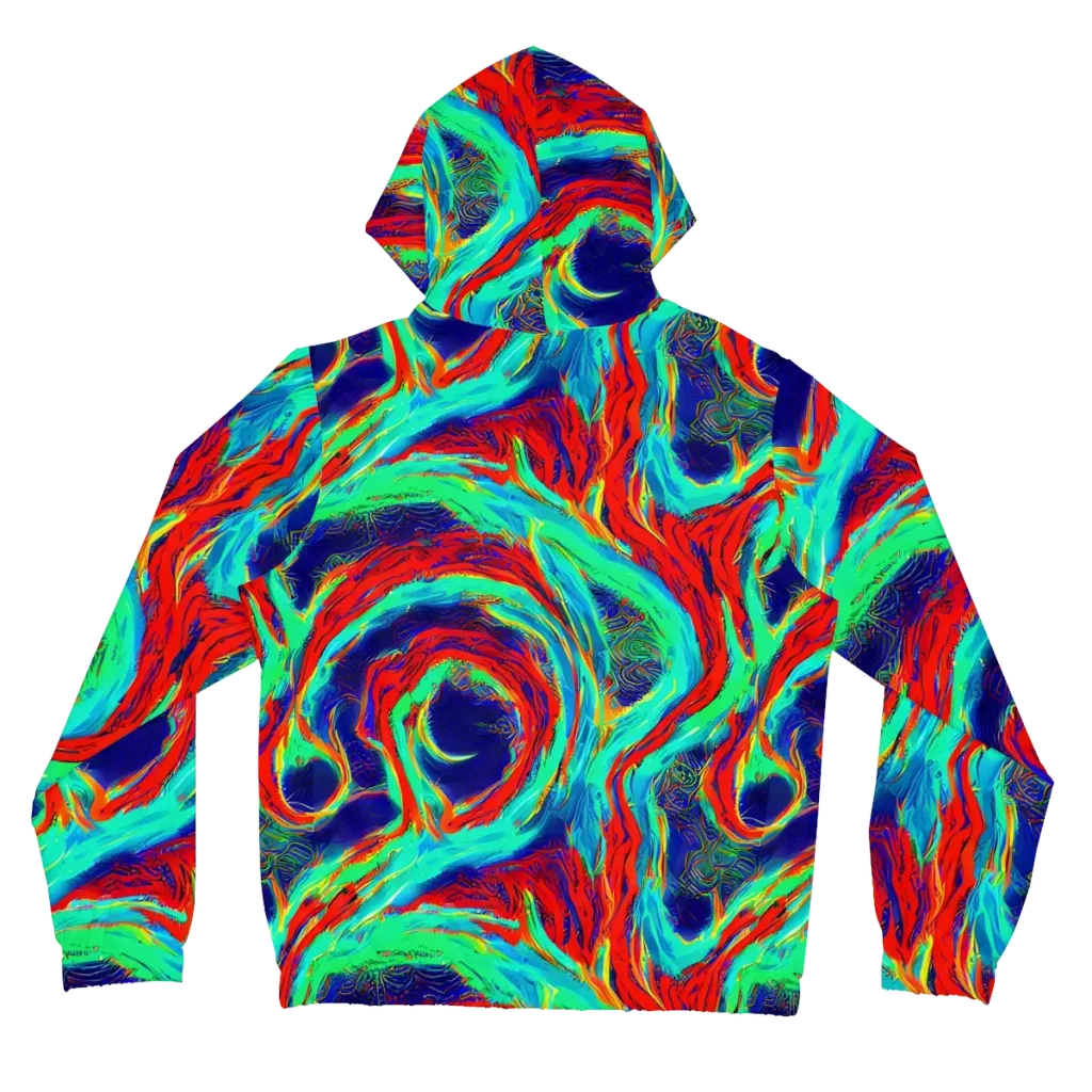 Cerulean Cyclone on Women's Full-Zip Hoodie — Back