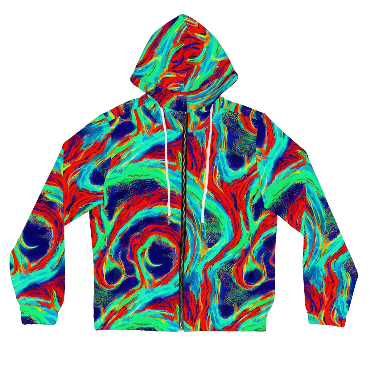 Cerulean Cyclone on Women's Full-Zip Hoodie — Front