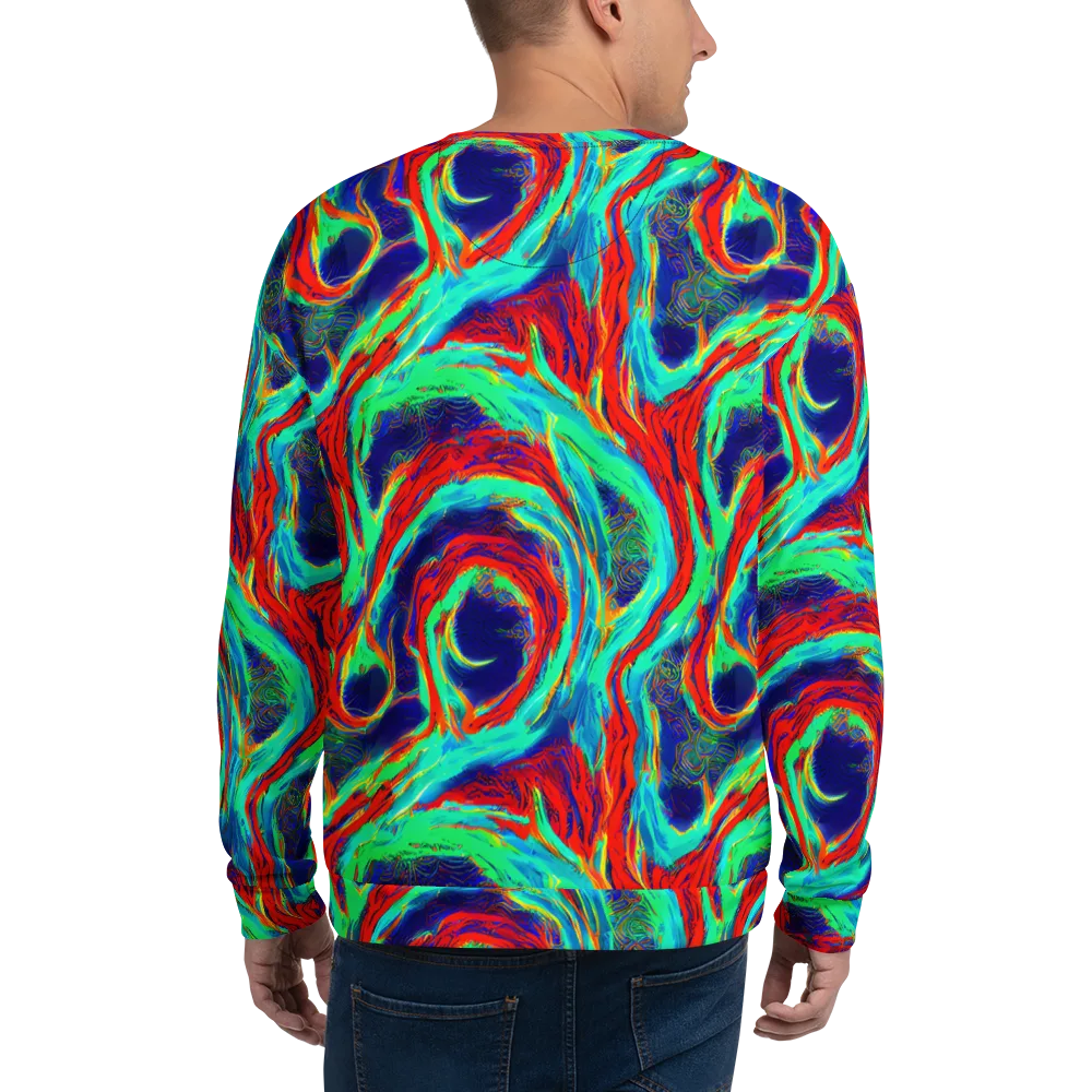 Cerulean Cyclone on Sweatshirt — Back