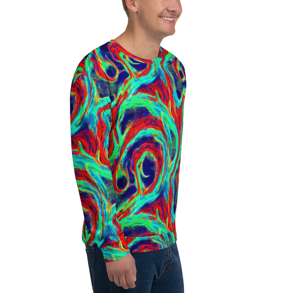 Cerulean Cyclone on Sweatshirt — Right Front