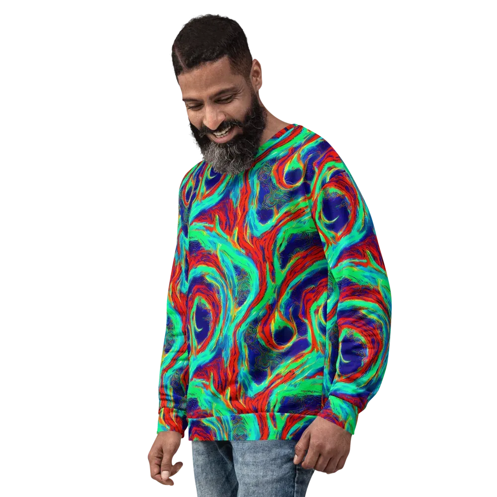 Cerulean Cyclone on Sweatshirt — Left Front