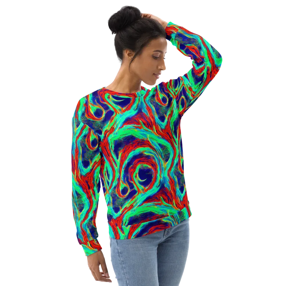 Cerulean Cyclone on Sweatshirt — Right Front