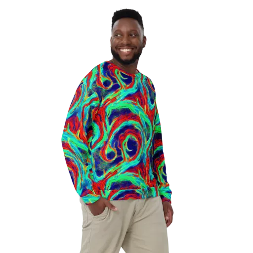 Cerulean Cyclone on a Sweatshirt