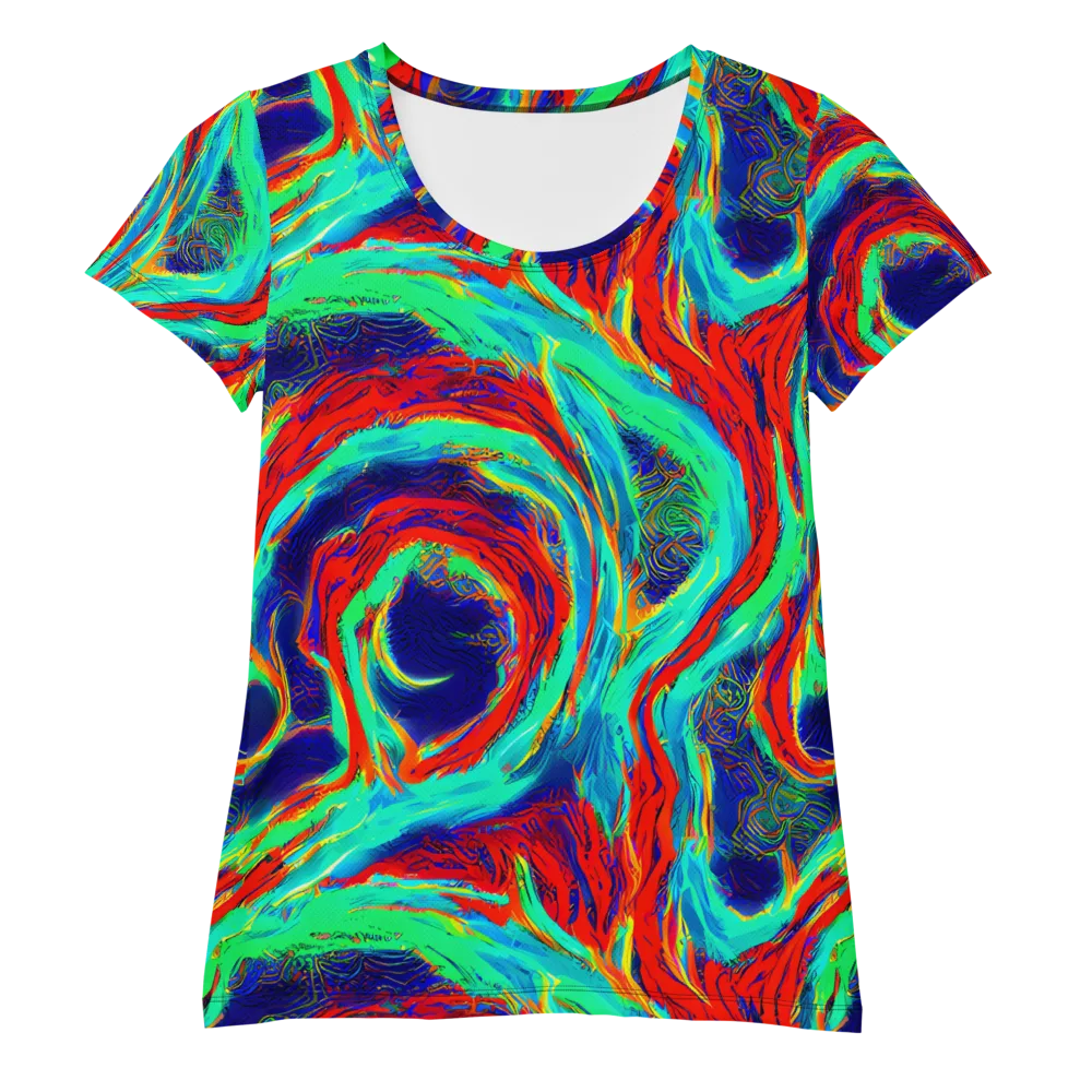 Cerulean Cyclone on Women's Athletic T-Shirt — Front