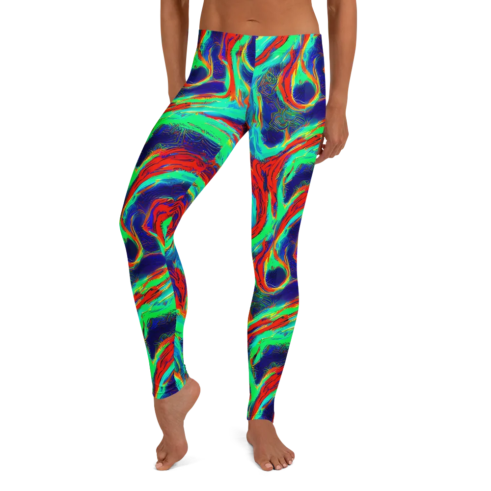Cerulean Cyclone on Leggings — Front