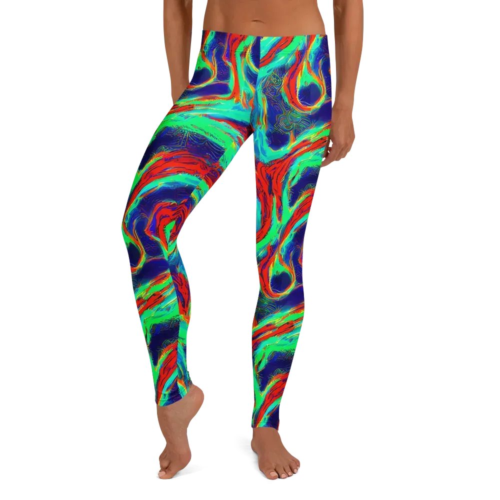Cerulean Cyclone on Leggings — Front