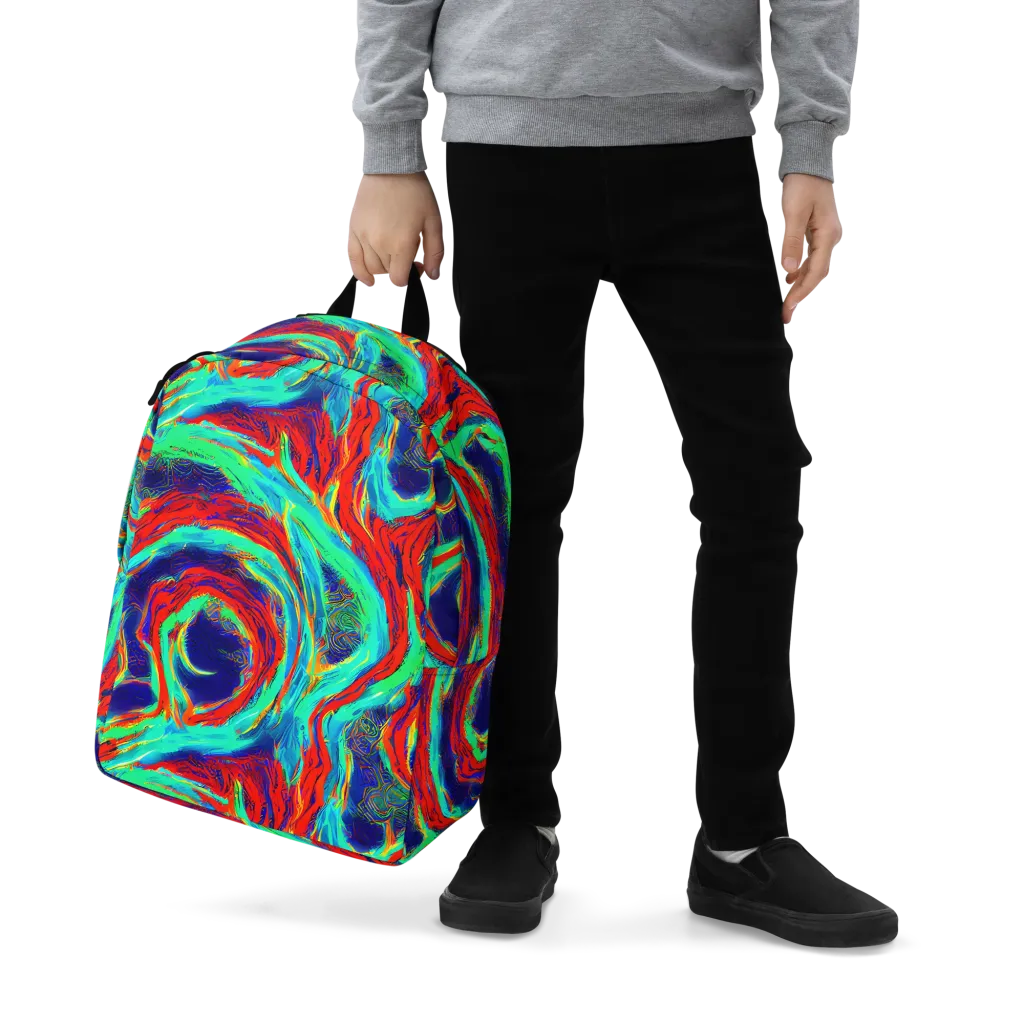 Cerulean Cyclone on Minimalist Backpack — Zoomed-in