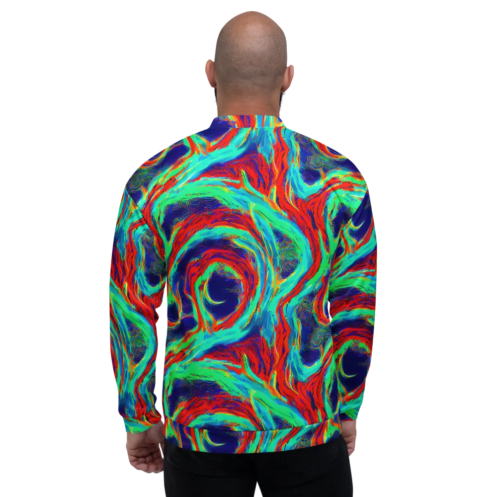 Cerulean Cyclone on Bomber Jacket — Back