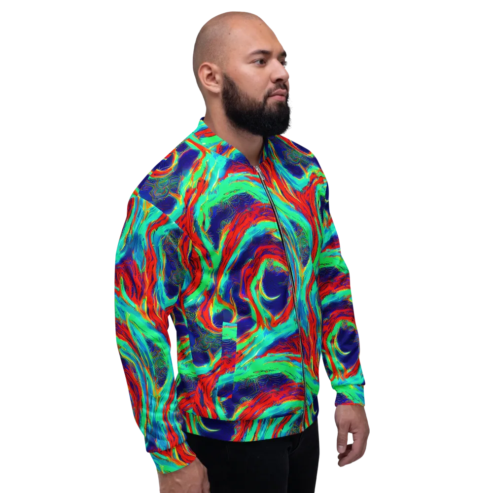 Cerulean Cyclone on Bomber Jacket — Right
