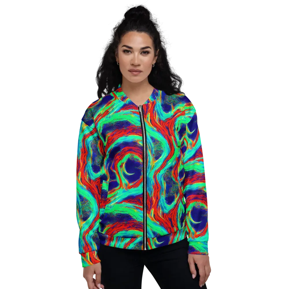 Cerulean Cyclone on Bomber Jacket — Front