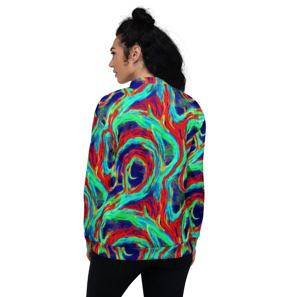 Cerulean Cyclone on Bomber Jacket — Back