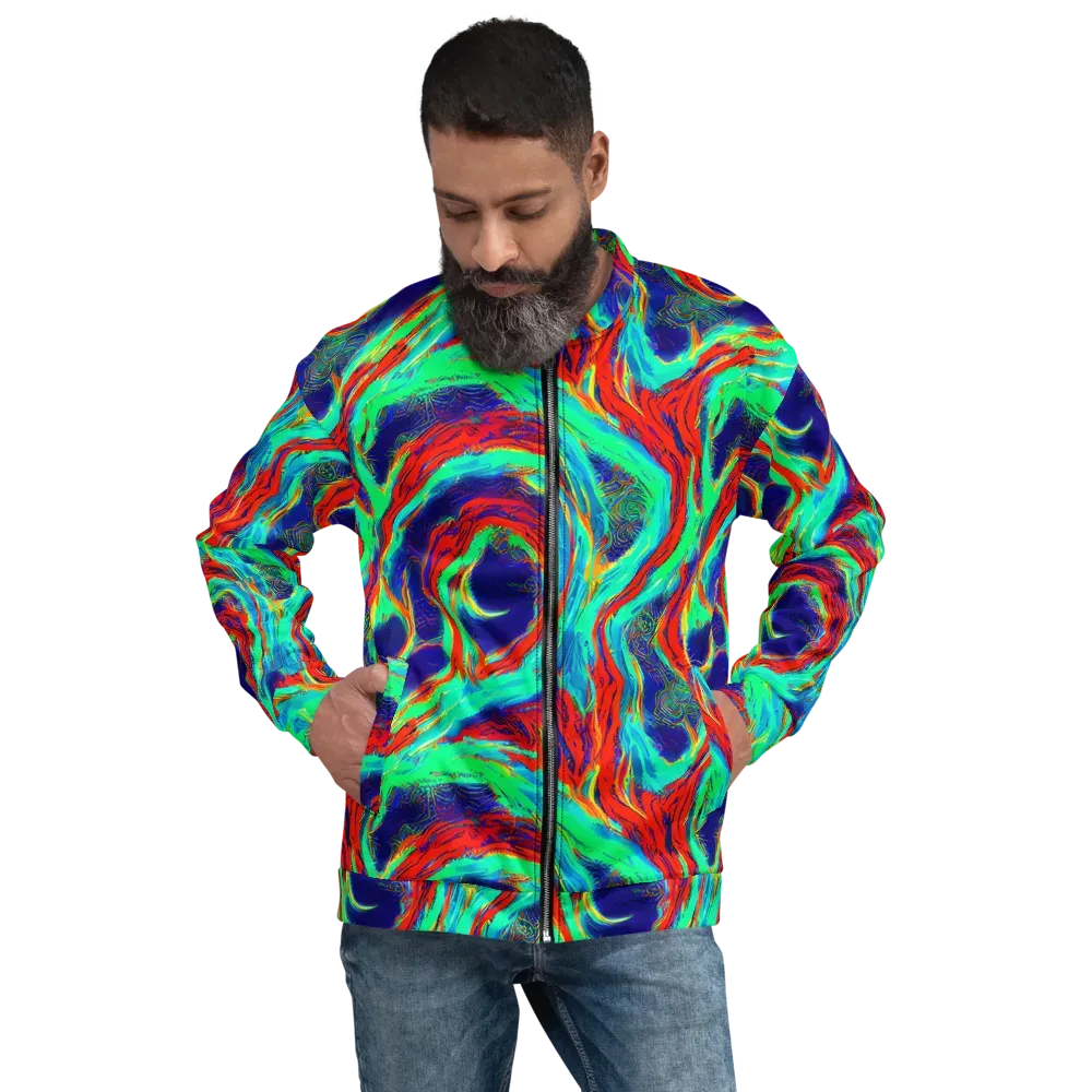 Cerulean Cyclone on Bomber Jacket — Front