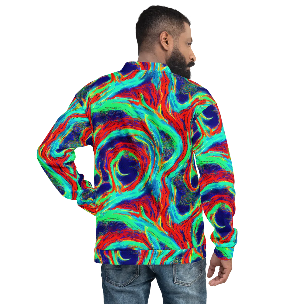 Cerulean Cyclone on Bomber Jacket — Back