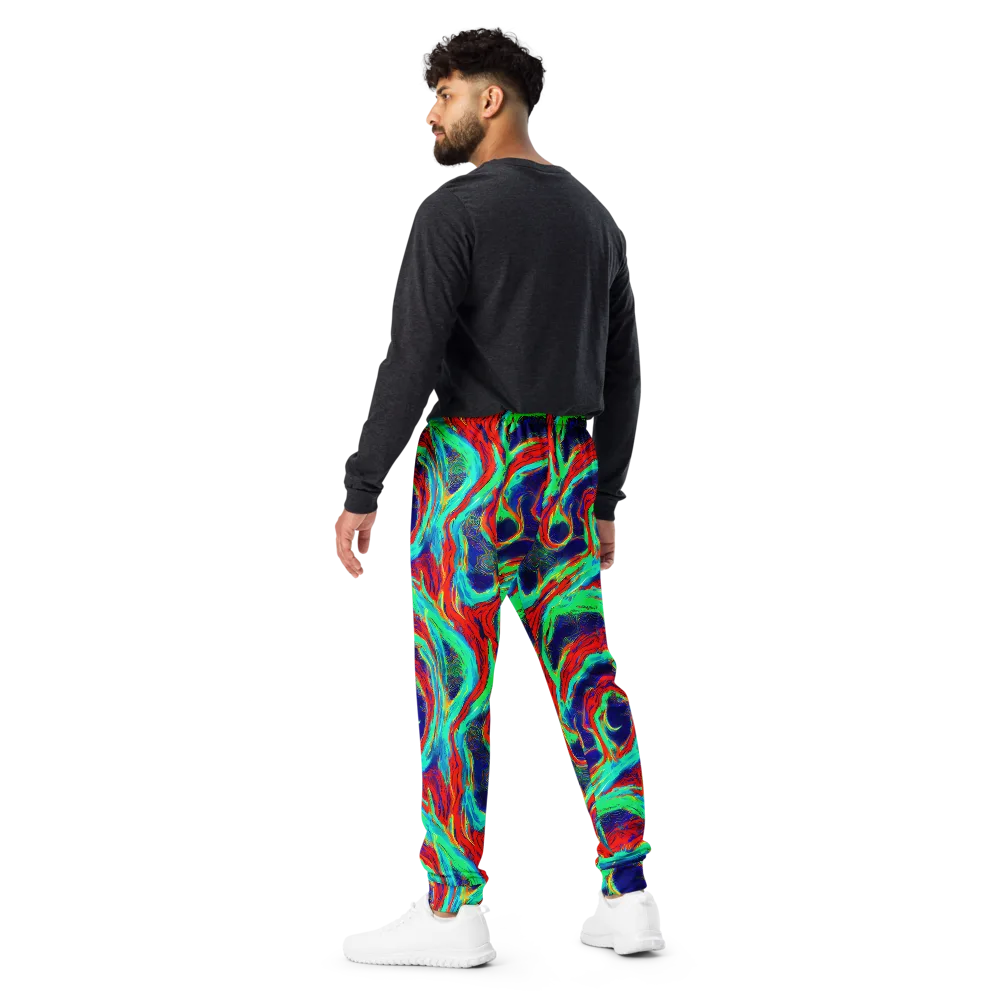 Cerulean Cyclone on Men's Joggers — Back