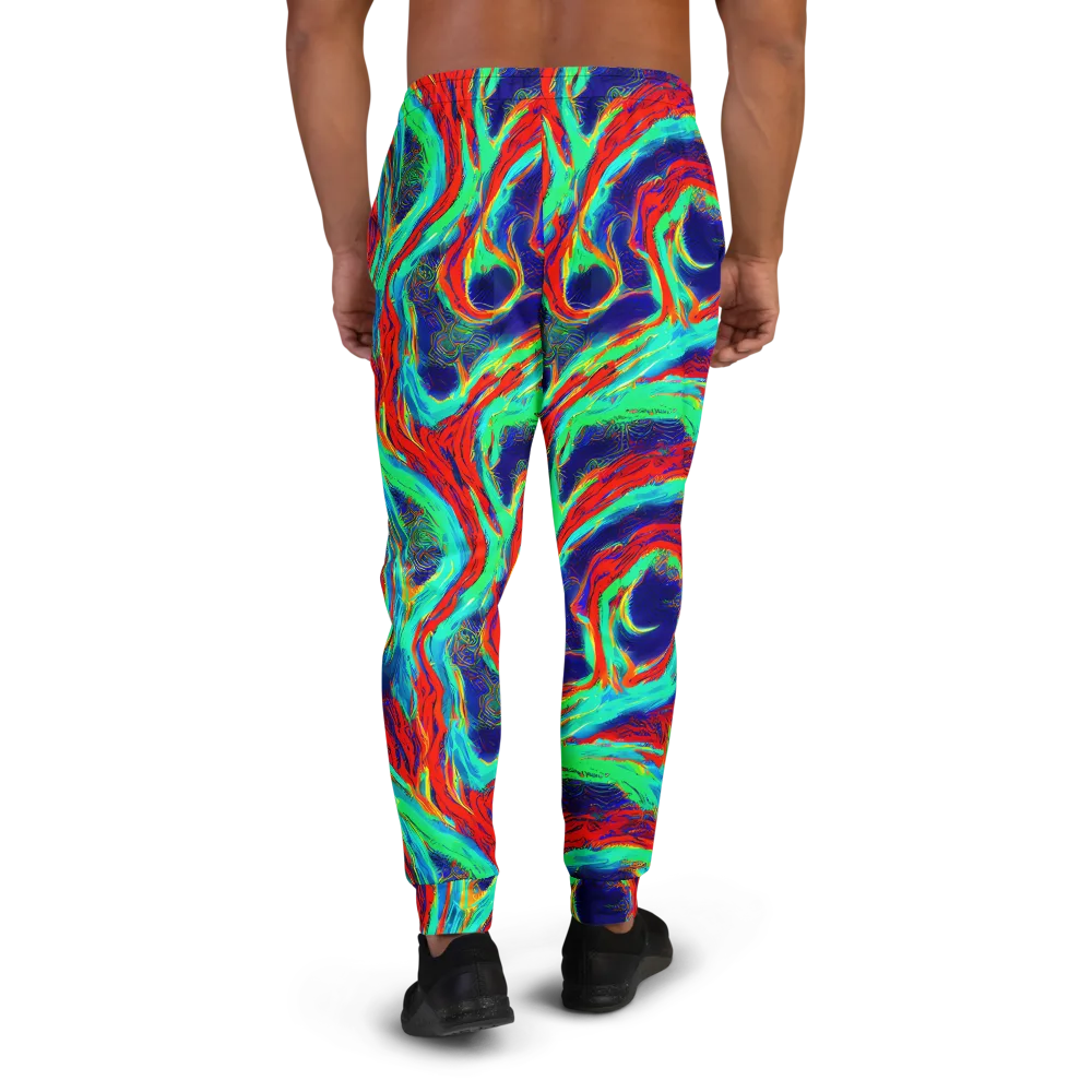 Cerulean Cyclone on Men's Joggers — Back