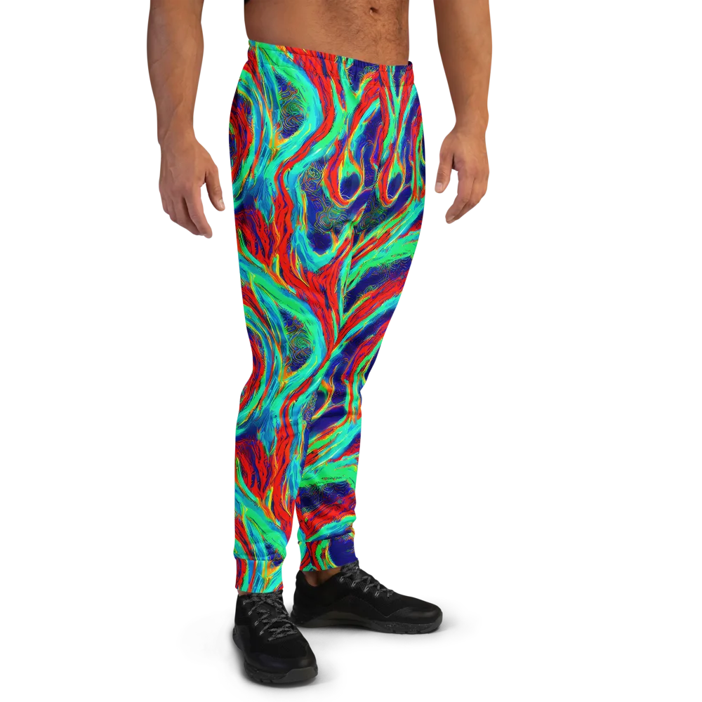 Cerulean Cyclone on Men's Joggers — Right