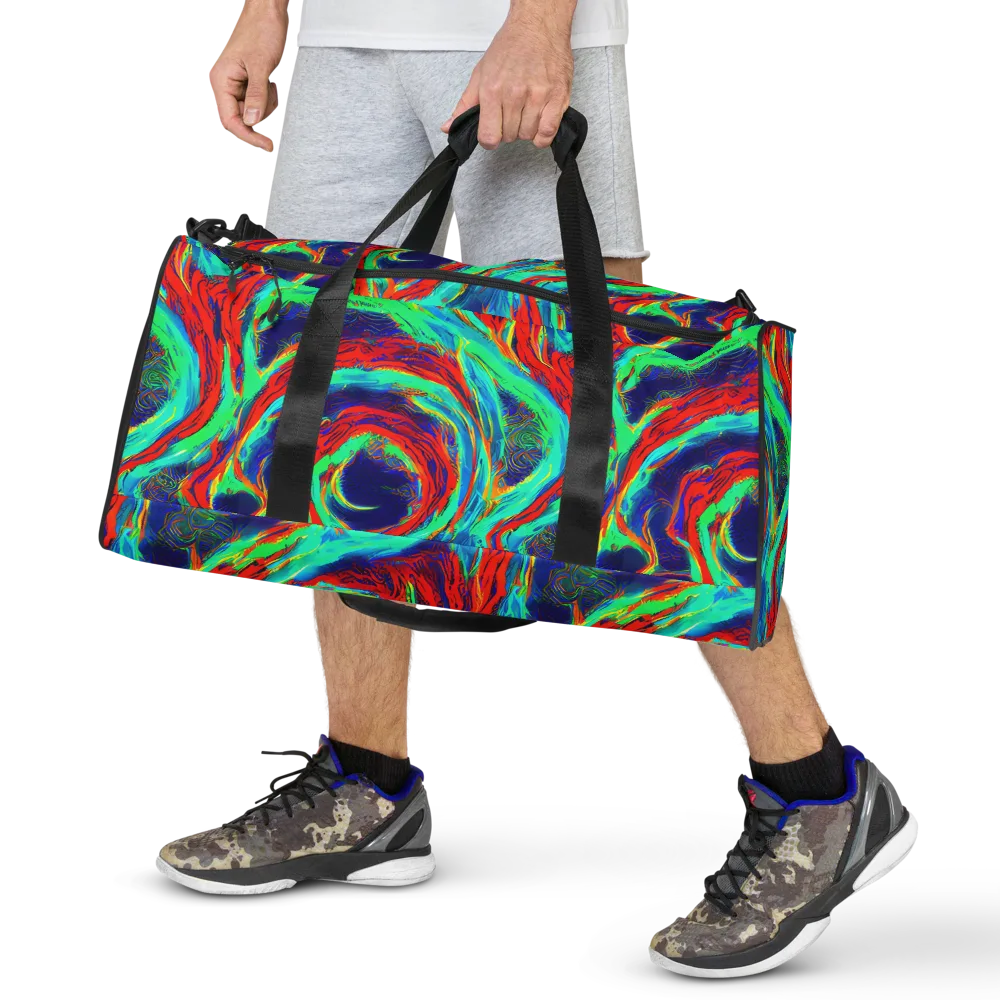 Cerulean Cyclone on Duffle Bag — Front