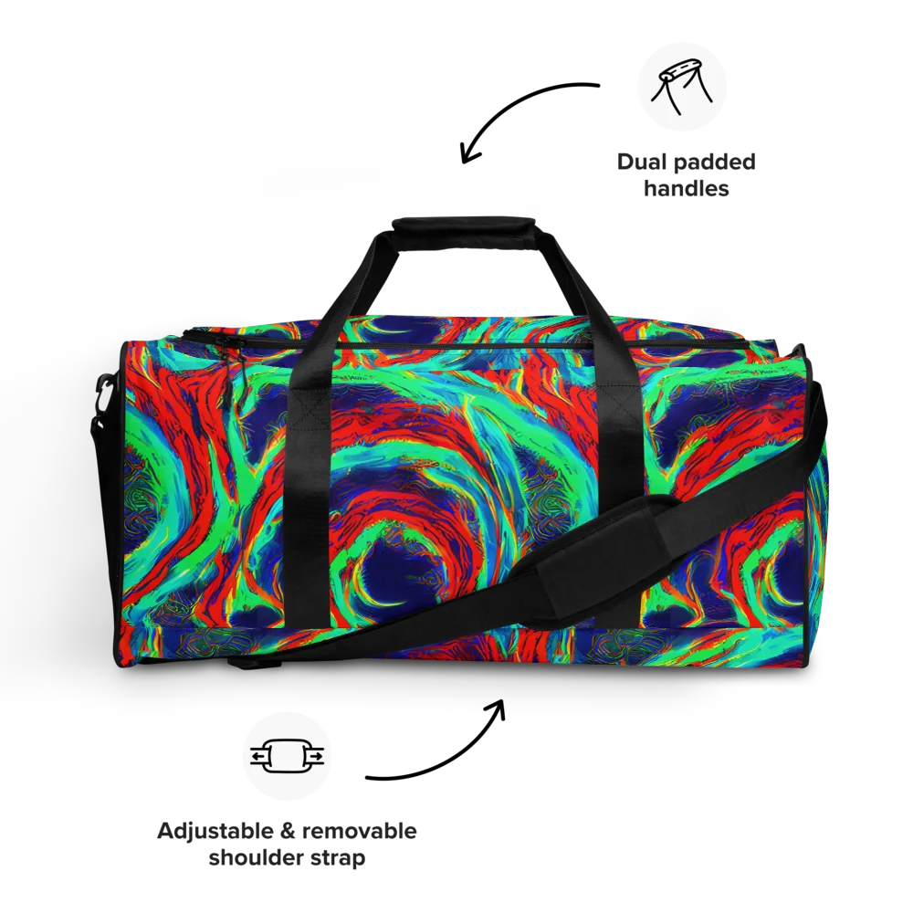 Cerulean Cyclone on Duffle Bag — Front