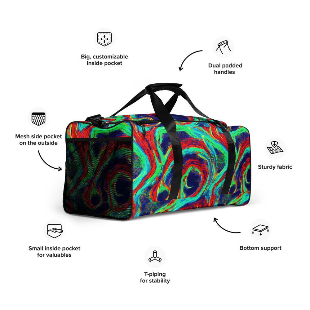 Cerulean Cyclone on Duffle Bag — Right Front