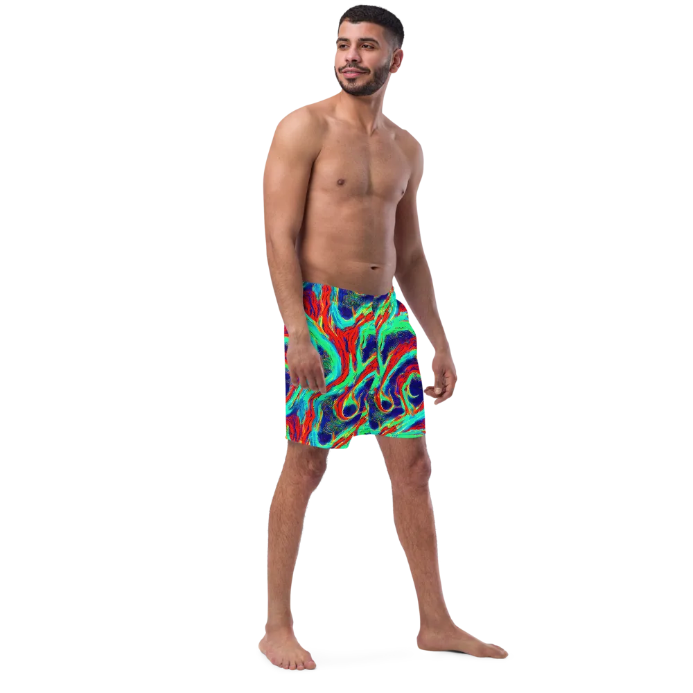 Cerulean Cyclone on Swim Trunks — Right Front
