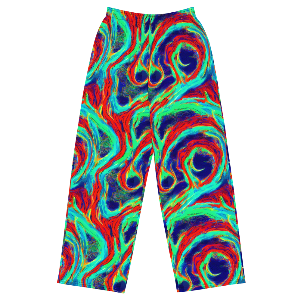Cerulean Cyclone on Wide-Leg Pants — Front