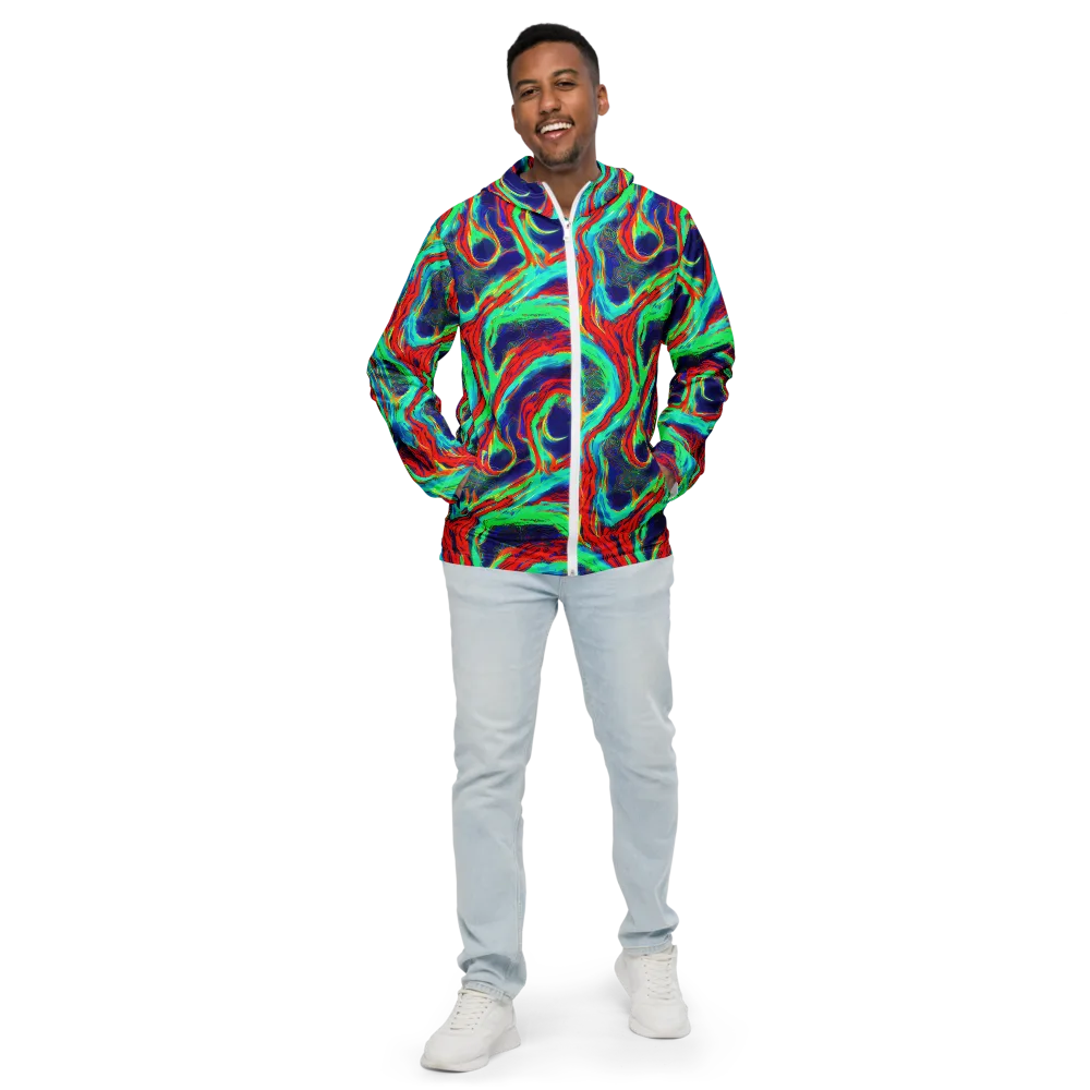 Cerulean Cyclone on Men's Windbreaker — Front