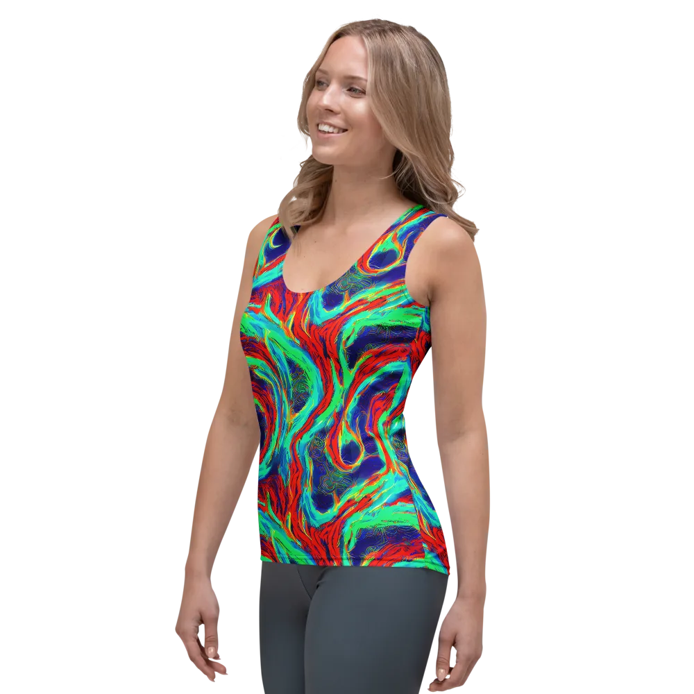 Cerulean Cyclone on Women's Tank Top — Left Front