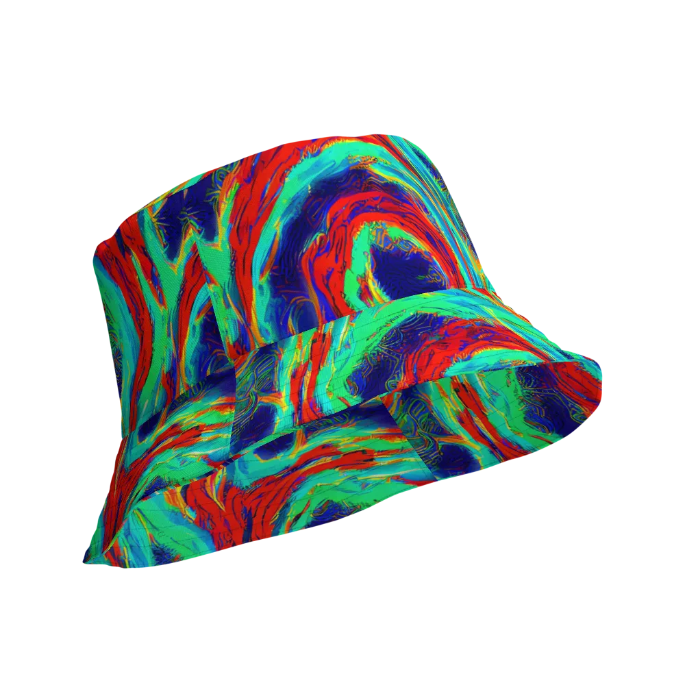 Cerulean Cyclone on Reversible Bucket Hat — Product details Outside