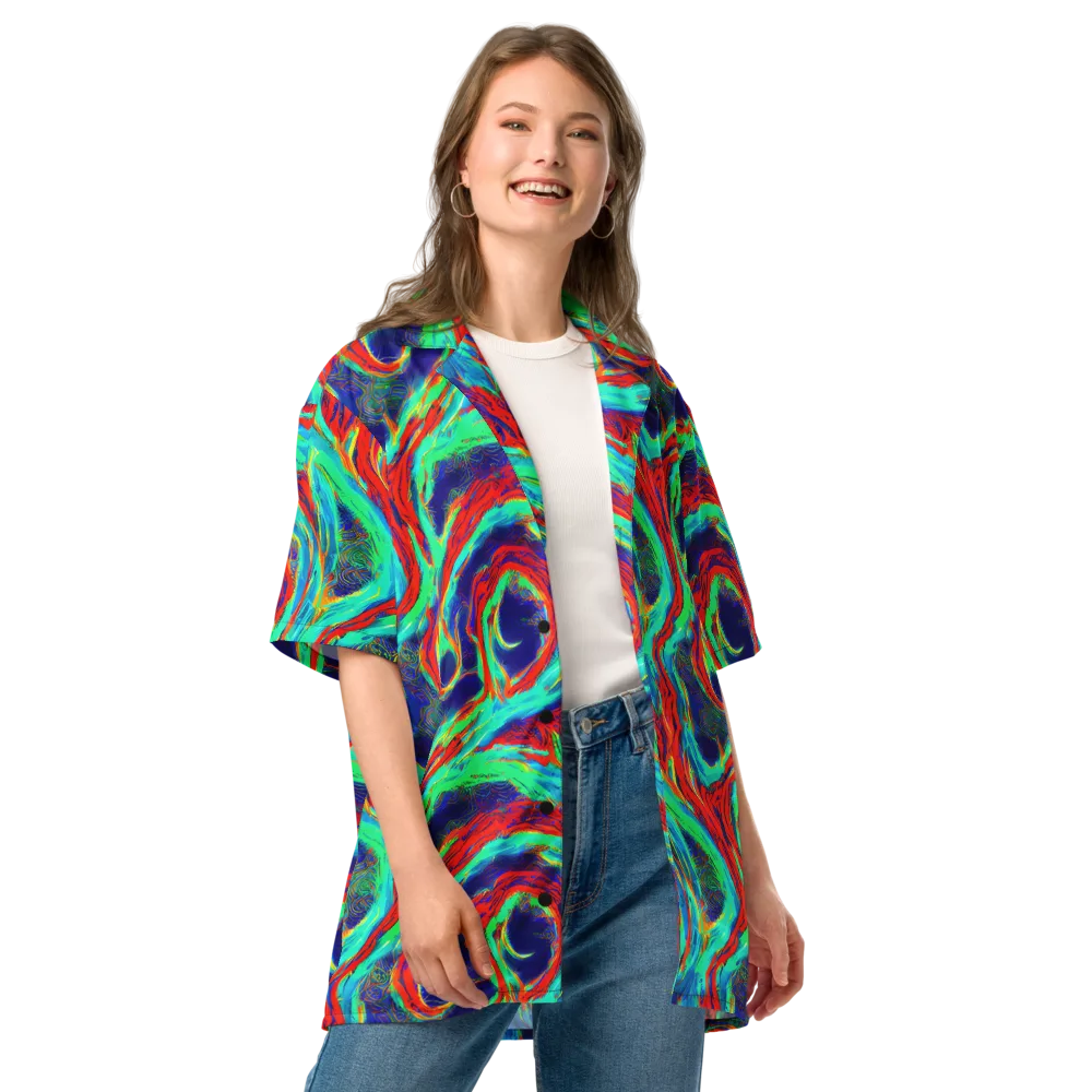 Cerulean Cyclone on Button Shirt — Front