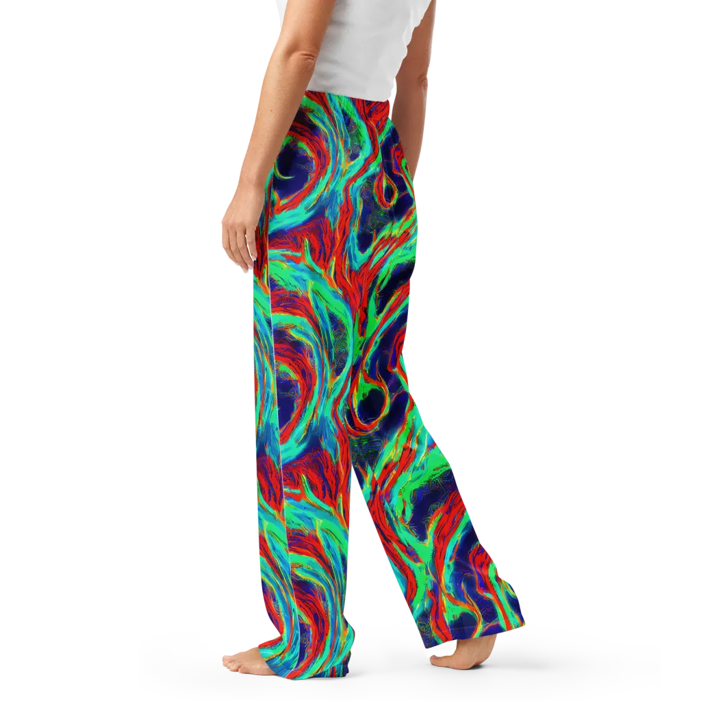 Cerulean Cyclone on Women's Pajama Pants — Left